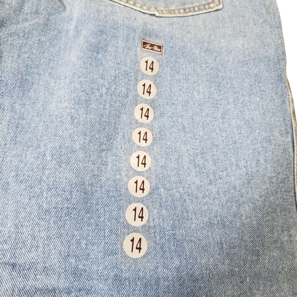 Bill Blass Vintage 90s Baggy Fit High Waisted Light Wash Denim Jeans Size 14 - Picture 3 of 11